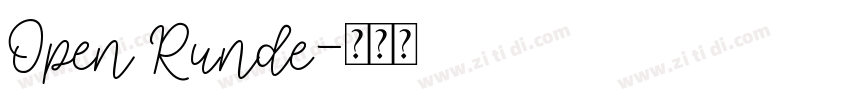 Open Runde字体转换